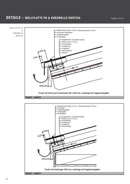 Planungsblatt Wellplatte 2012 - Eternit