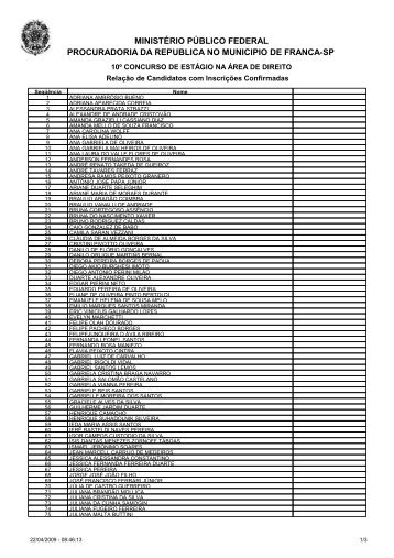 ministÃƒÂ©rio pÃƒÂºblico federal procuradoria da republica no municipio de ...