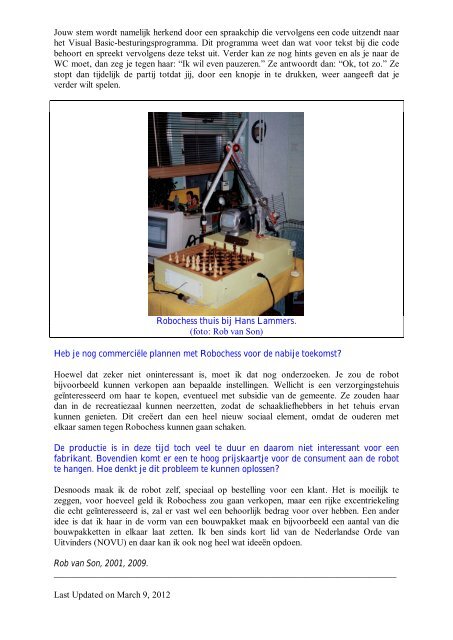 Nederland heeft een Robochess!