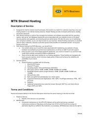 MTN Shared Hosting - MTN Business