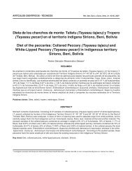 Dieta de los chanchos de monte: Taitetu (Tayassu tajacu) y Tropero ...