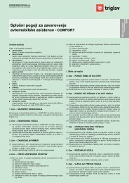 Splošni pogoji za zavarovanje avtomobilske asistence - COMFORT