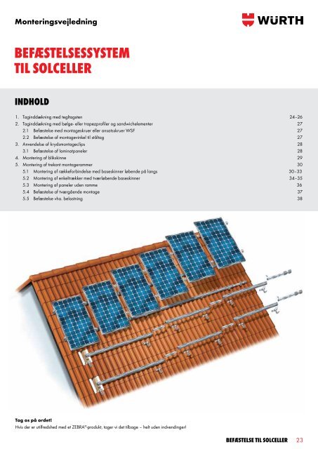 Befæstelsessystemet til solceller - Würth Danmark A/S