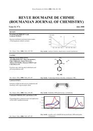 Download summary (PDF) - Revue Roumaine de Chimie