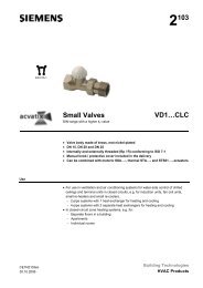 Data sheet small valves VD1...CLC, DIN-range with ... - siemensbolt.hu