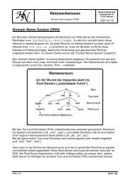 Domain Name System (DNS) - Hochschule Reutlingen