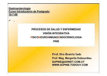 PNIE - ClÃ­nica de GastroenterologÃ­a. - Hospital de ClÃ­nicas