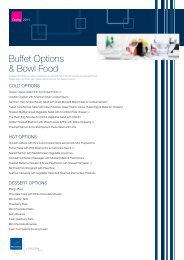 Buffet Options & Bowl Food - Novotel London West