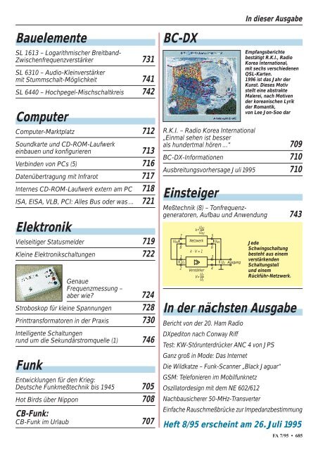 Das Magazin für Funk Elektronik · Computer