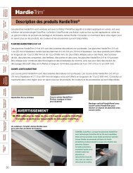 Description des produits HardieTrimÂ® - James Hardie