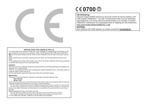 LC-60/70LE740E/RU/LE741E/S Operation-Manual SE - Sharp