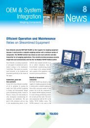 OEM & System Integration - METTLER TOLEDO