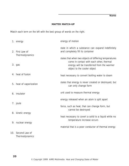 Heat and Changing States of Matter - Discovery Education