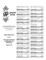 Download Patristics Book List 2011 (PDF) - Gorgias Press