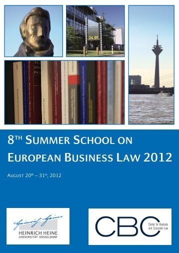 8th Summer School on European Business Law 2012 August 20th ...