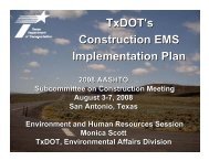 TxDOT's Construction EMS Implementation Plan - AASHTO ...