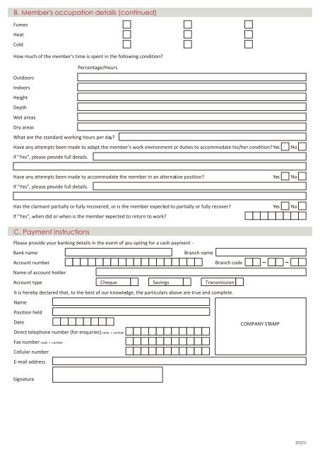 Disability Benefit Claim Employer Statement - nbcrfli.org.za