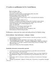CV og liste over publikasjoner for Ove Conrad ... - MisjonshÃƒÂ¸gskolen