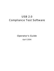 USB 2.0 Compliance Test Software Operator's ... - Teledyne LeCroy