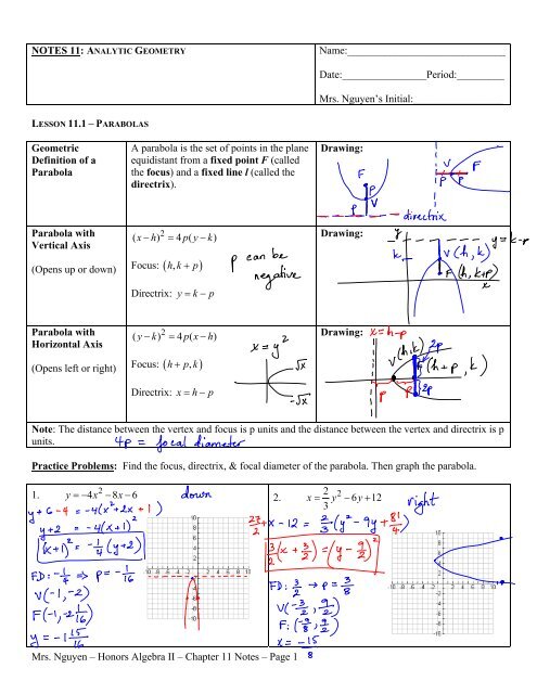 Notes 11 Key - Teacher