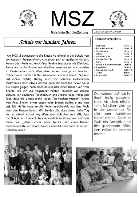 Schülerzeitung Nr. 25 - Astrid-Lindgren-Schule Malsfeld