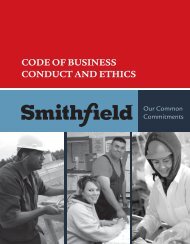 Code of Business Conduct and Ethics - Smithfield