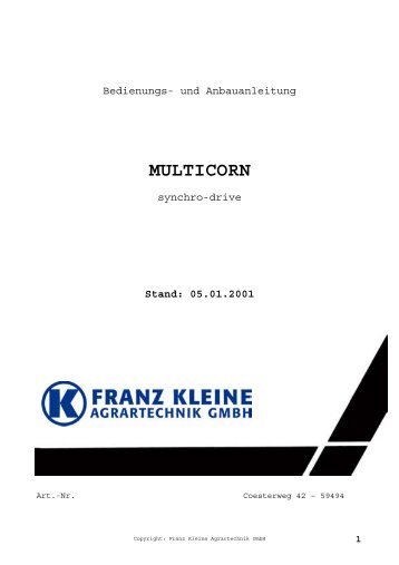 MULTICORN - Hjallerup Maskinforretning A/S