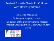 Revised Growth Charts for Children with Down Syndrome