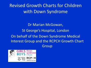 Revised Growth Charts for Children with Down Syndrome