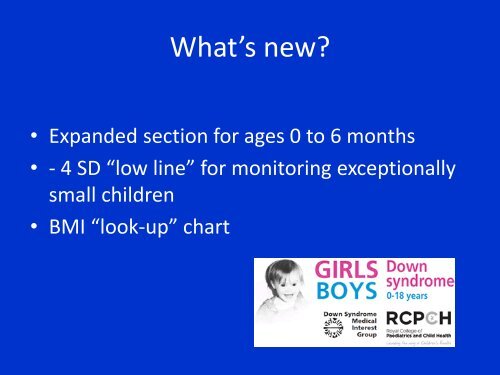 Revised Growth Charts for Children with Down Syndrome