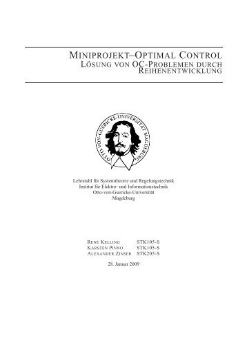 MINIPROJEKT–OPTIMAL CONTROL - Karsten Pinno