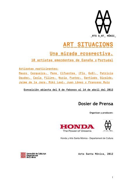 Dossier de premsa Art Situacions CAST - Arts Santa Monica