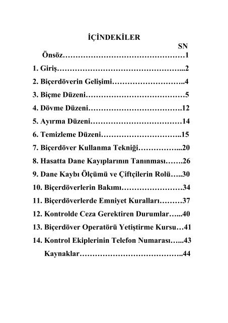 biÃ§erdÃ¶verle hububat hasadÄ± - Samsun TarÄ±m Ä°l MÃ¼dÃ¼rlÃ¼ÄÃ¼