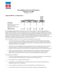 Reconciliation of Non-GAAP Measures September 30, 2008