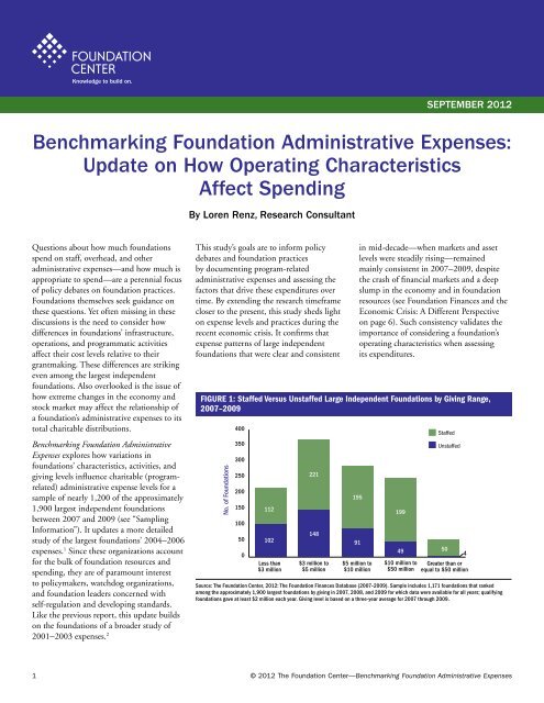 Benchmarking Foundation Administrative Expenses: Update on ...
