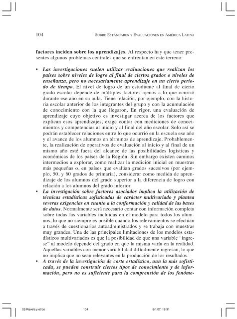 Sobre EstÃ¡ndares y Evaluaciones en AmÃ©rica Latina. - Observatorio ...