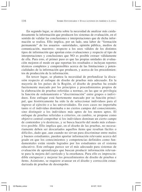 Sobre EstÃ¡ndares y Evaluaciones en AmÃ©rica Latina. - Observatorio ...