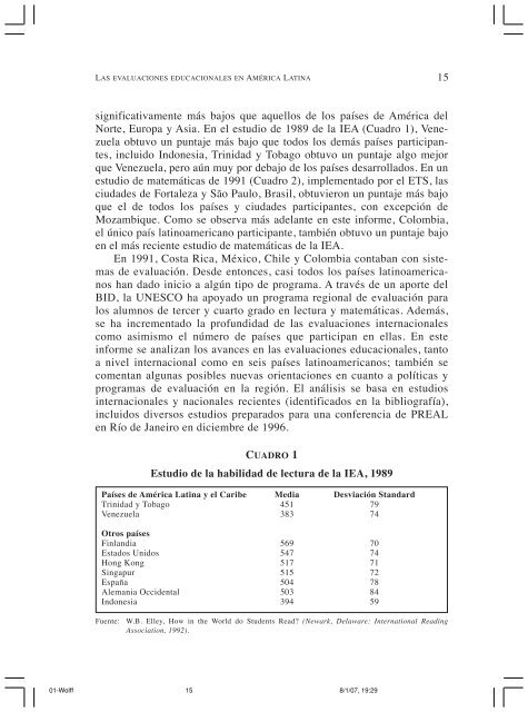 Sobre EstÃ¡ndares y Evaluaciones en AmÃ©rica Latina. - Observatorio ...