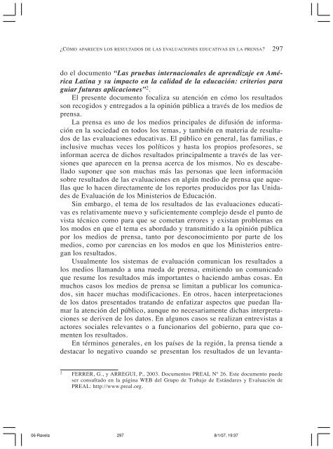 Sobre EstÃ¡ndares y Evaluaciones en AmÃ©rica Latina. - Observatorio ...