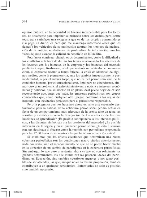 Sobre EstÃ¡ndares y Evaluaciones en AmÃ©rica Latina. - Observatorio ...