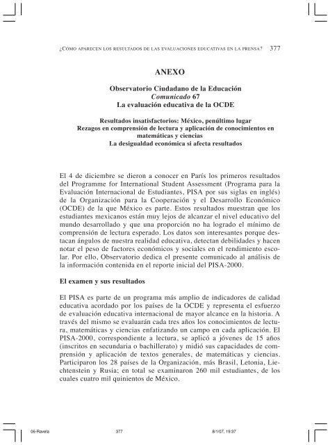 Sobre EstÃ¡ndares y Evaluaciones en AmÃ©rica Latina. - Observatorio ...
