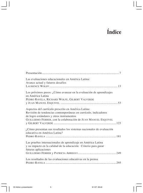 Sobre EstÃ¡ndares y Evaluaciones en AmÃ©rica Latina. - Observatorio ...