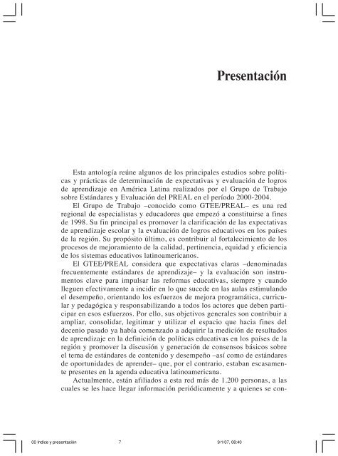 Sobre EstÃ¡ndares y Evaluaciones en AmÃ©rica Latina. - Observatorio ...