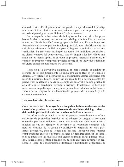 Sobre EstÃ¡ndares y Evaluaciones en AmÃ©rica Latina. - Observatorio ...