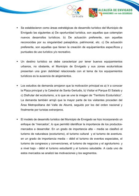 FASE II MODELO DE DESARROLLO TURÃSTICO - Envigado