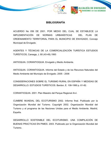 FASE II MODELO DE DESARROLLO TURÃSTICO - Envigado