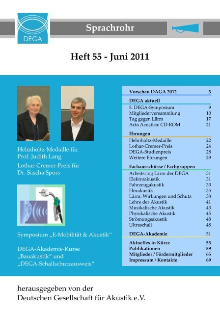 Sprachrohr Heft 55 - Juni 2011 - DAGA 2012