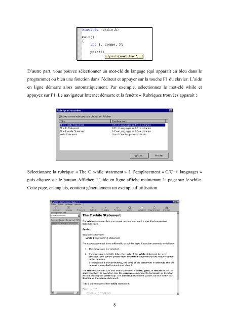 Utilisation de Visual C++ 6.0 - Cnam