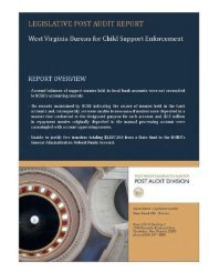 bureau of child support enforcement - West Virginia Legislature