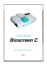 Bioscreen C - Mbio.ncsu.edu